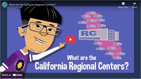 Thumbnail with play button for the animated episode What Are California Regional Centers?