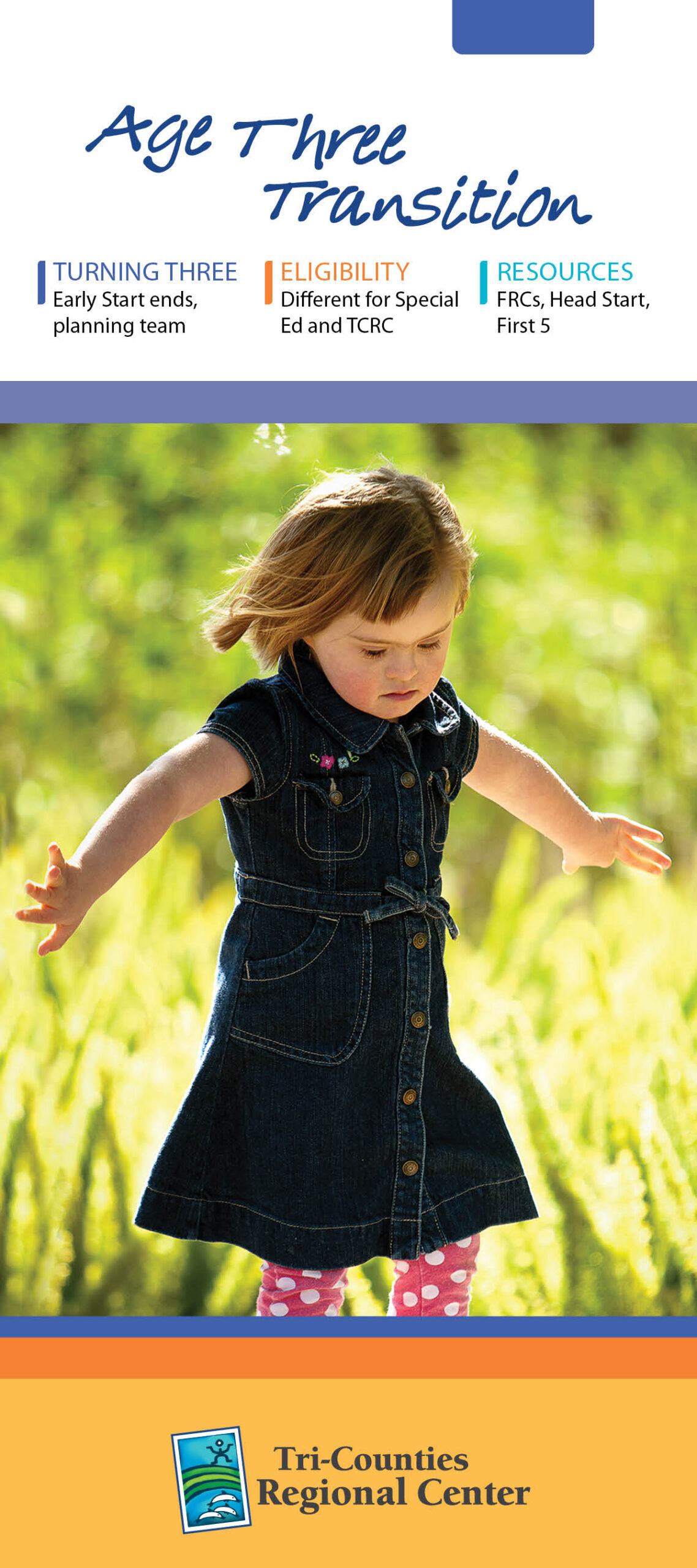 TCRC Brochure Cover - Age Three Transition